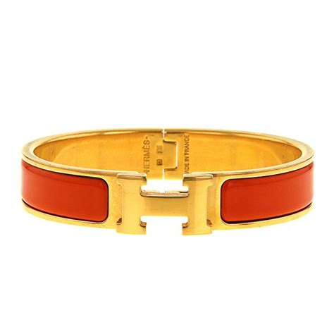 hermes bracciale arancione smalto|Arancione .